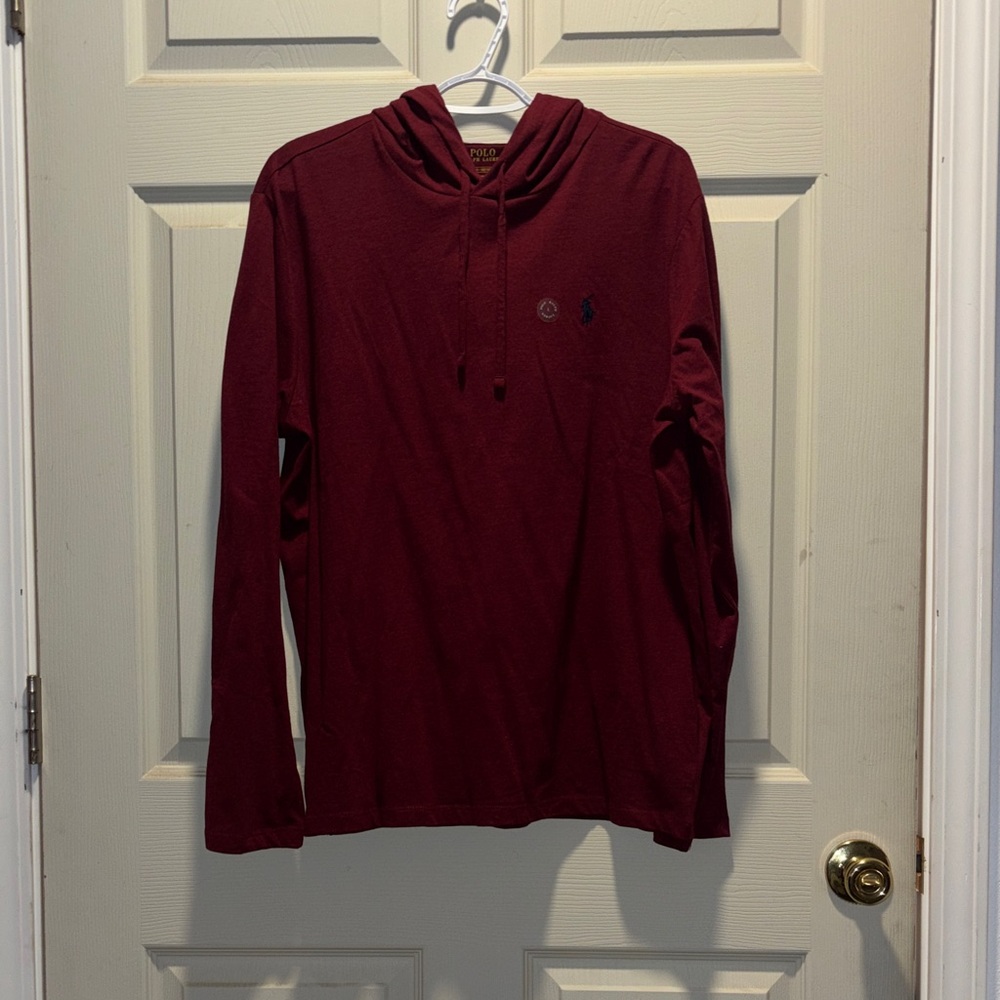 Polo by Ralph Lauren Long Sleeve Hooded Pullover - Burgundy